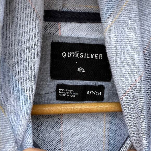 Quiksilver striped Baja hoodie poncho pullover zipper pouch Size Small - Picture 3 of 7